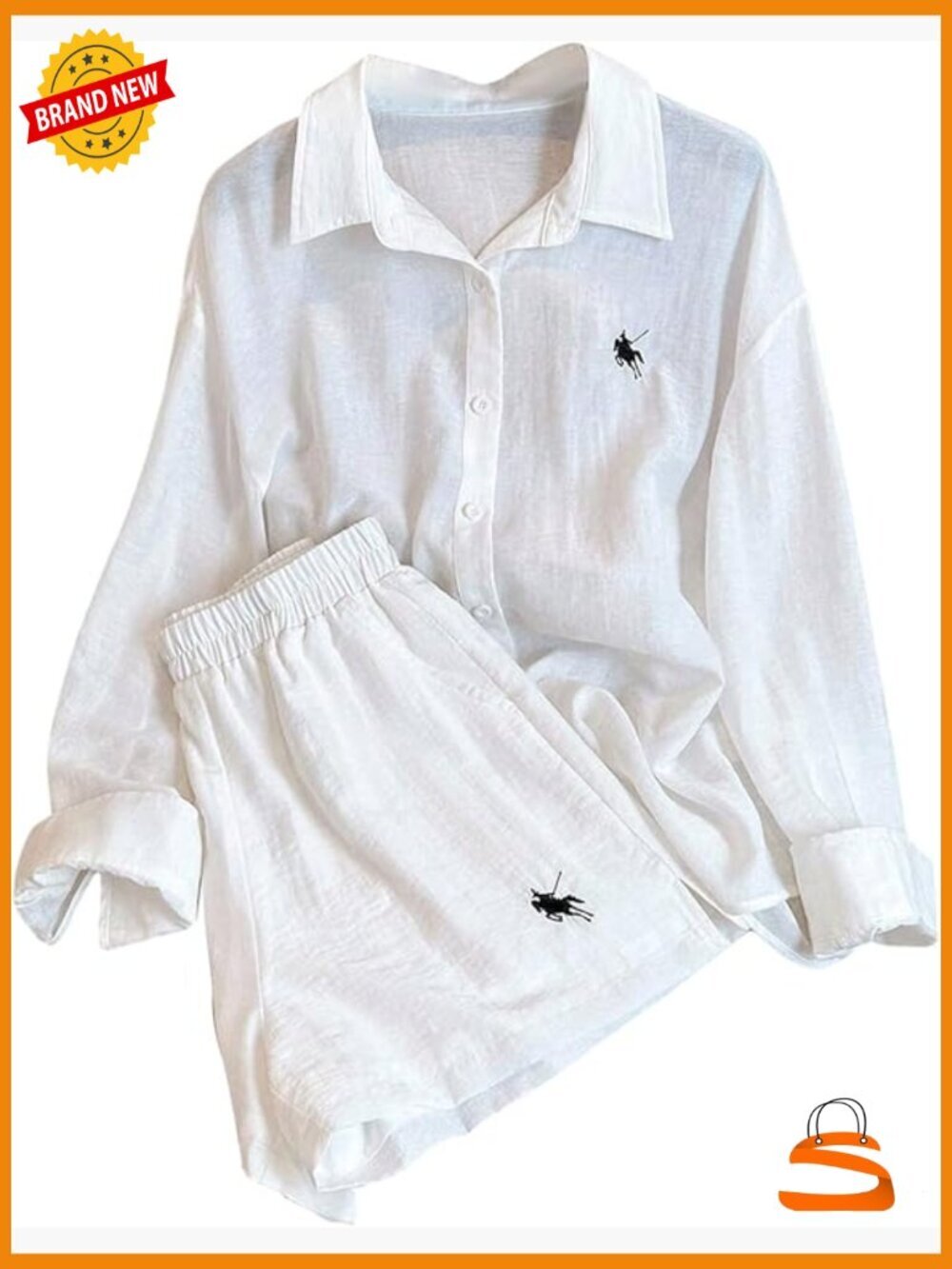 2 Piece Short Sets Button Down Shirt and Mini Shorts Lounge Pajama Set